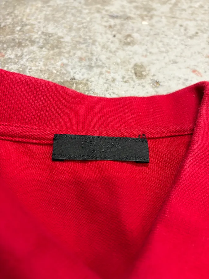 SS2015 Prada Devil Red & Black Lion Polo Shirt - Image 8