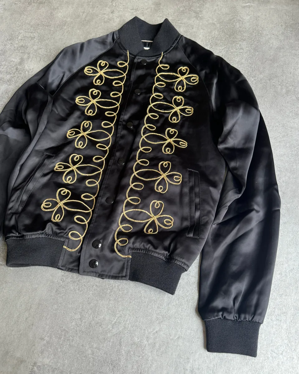 SS2015 Saint Laurent Black Napoleon Bomber Jacket by Hedi Slimane - Image 11