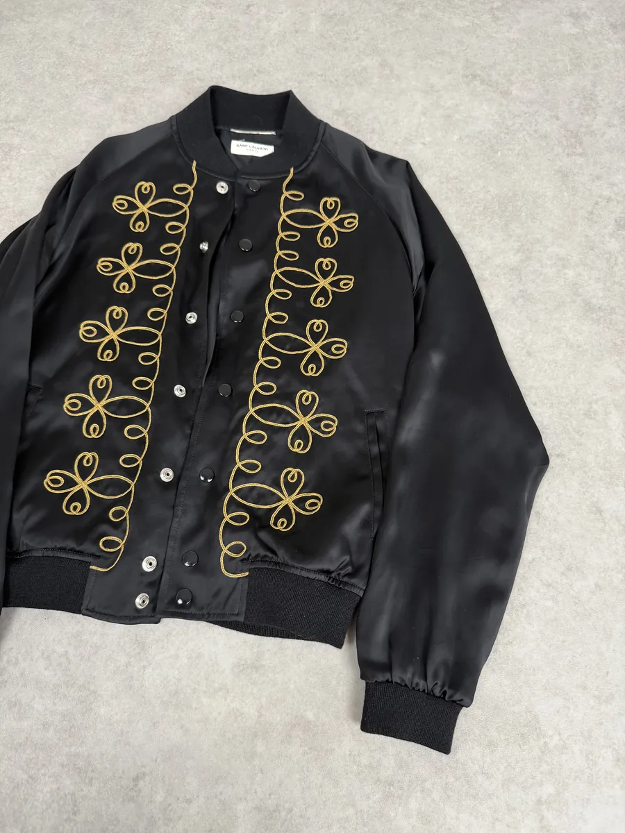 SS2015 Saint Laurent Black Napoleon Bomber Jacket by Hedi Slimane - Image 14
