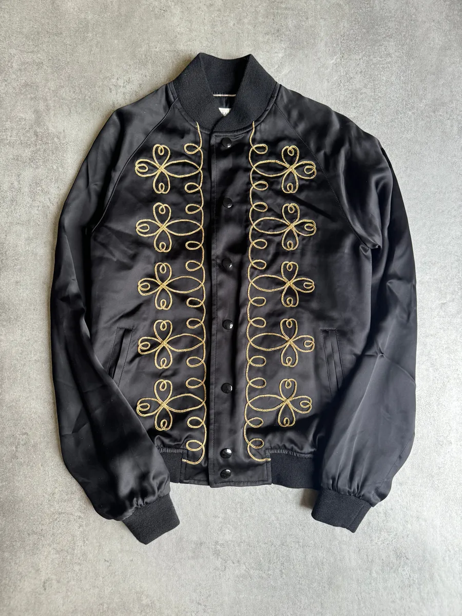 SS2015 Saint Laurent Black Napoleon Bomber Jacket by Hedi Slimane - Image 8