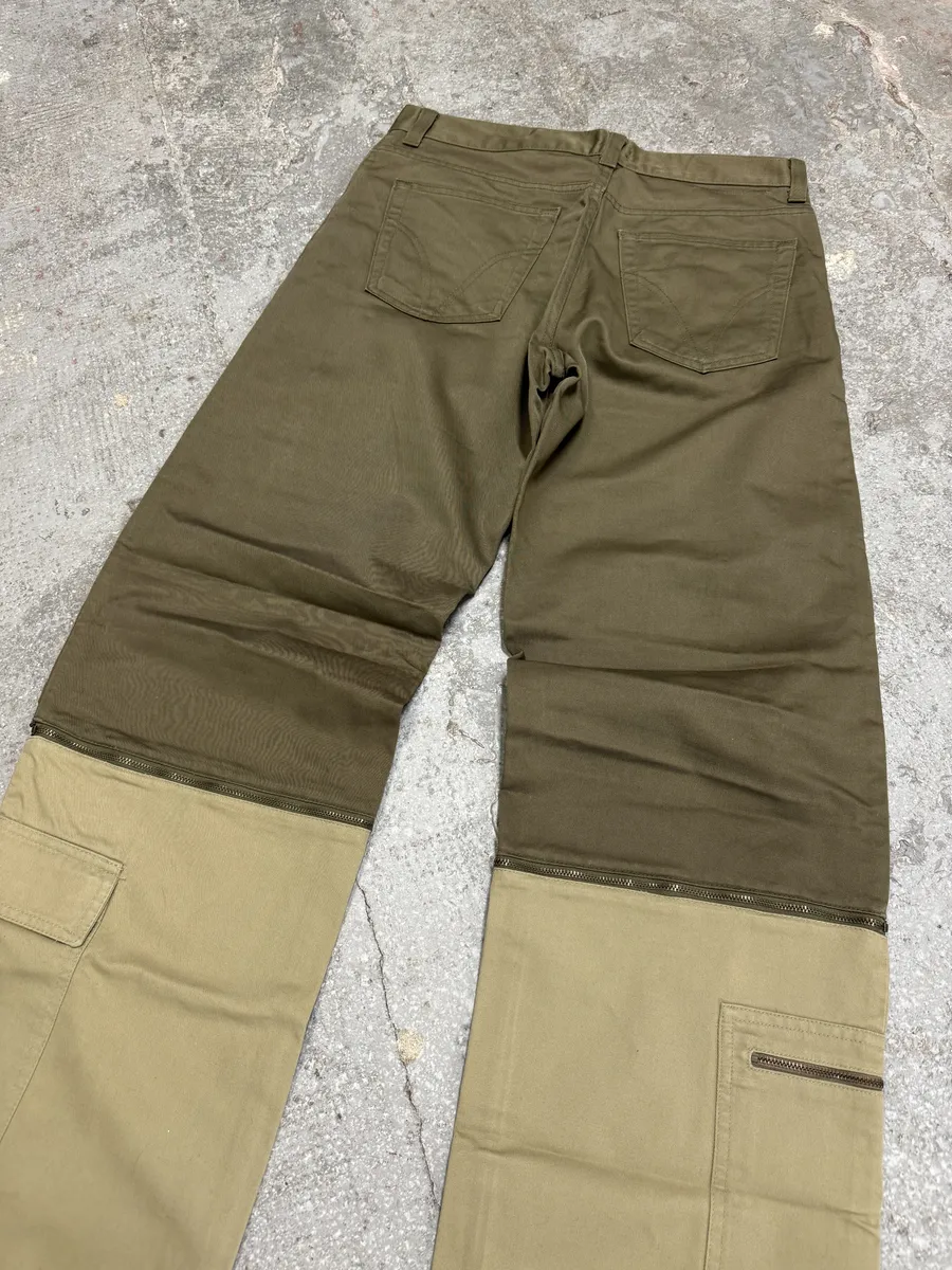 SS2016 Dolce & Gabbana Olive Cargo Zip Detachable Pants - Image 10