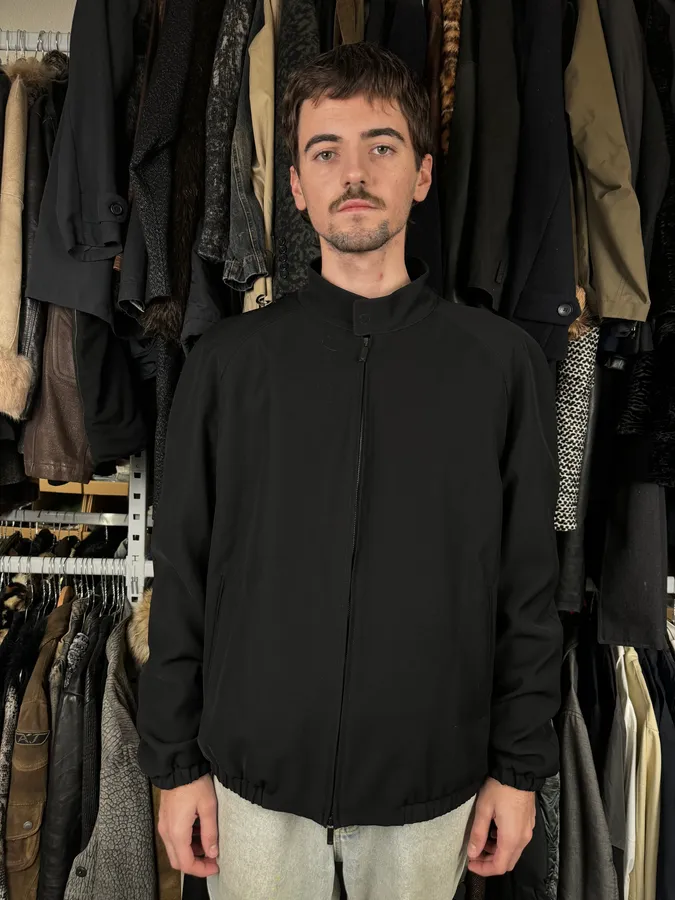 SS2016 Emporio Armani Black Minimalist Biker Jacket - Image 2