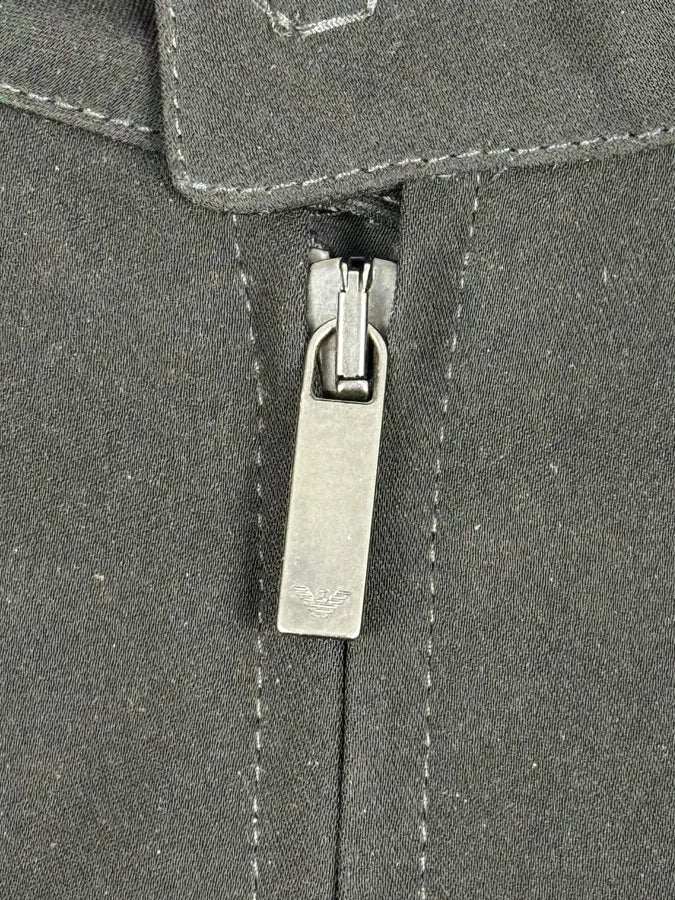SS2016 Emporio Armani Black Minimalist Biker Jacket - Image 8