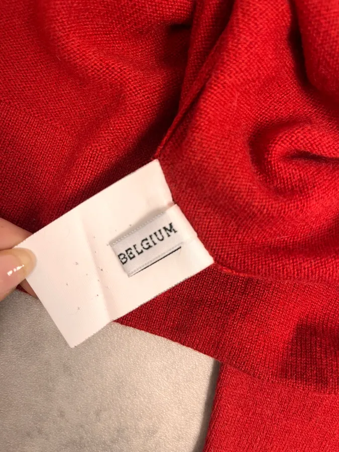 Ann Demeulemeester Buttoned Red Turtleneck Sweater - Image 9