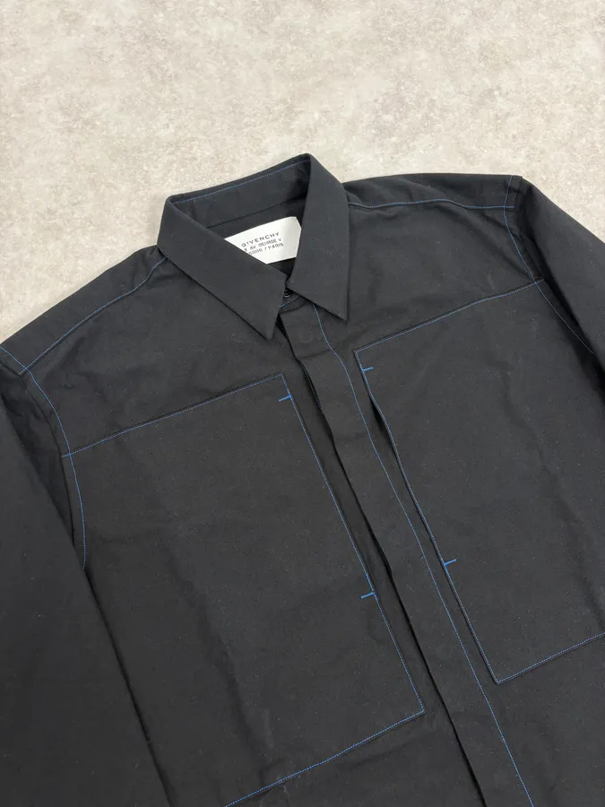 SS2016 Givenchy Navy Seams Premium Shirt - Image 5