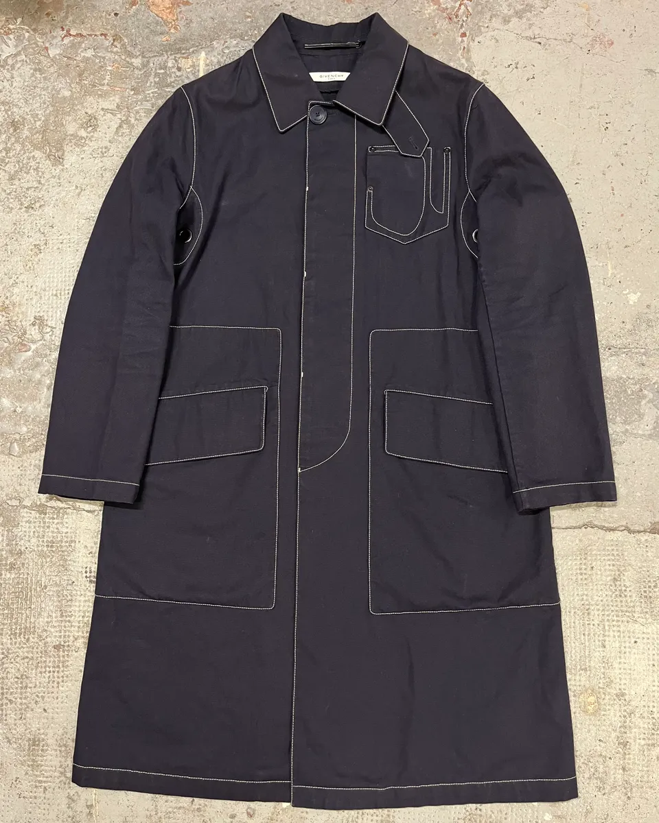SS2016 Givenchy Navy Trench Long Jacket