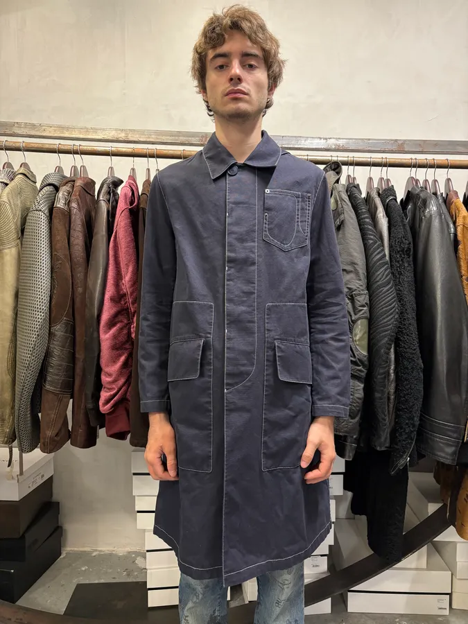 SS2016 Givenchy Navy Trench Long Jacket - Image 3