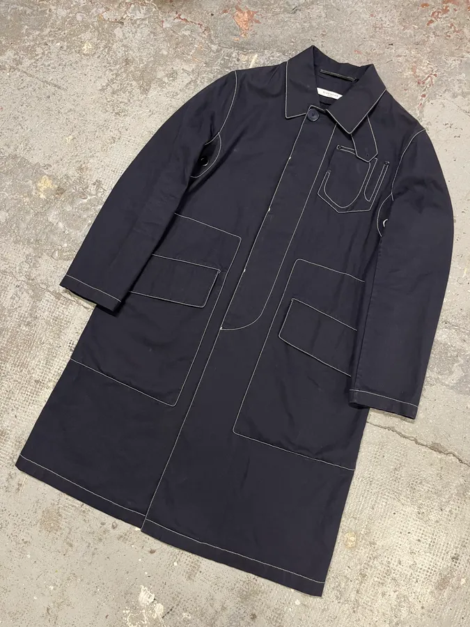 SS2016 Givenchy Navy Trench Long Jacket - Image 5