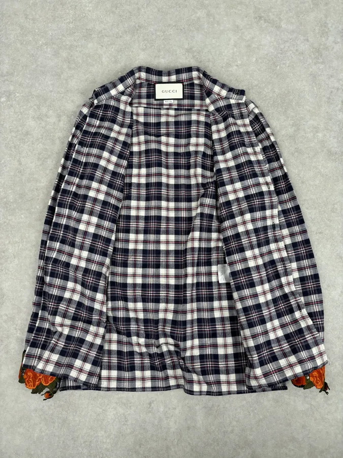 SS2016 Gucci Checkered Floral Shirt - Image 7