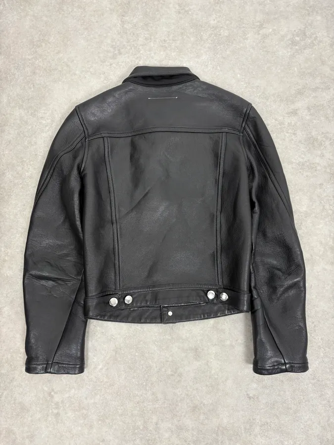 SS2016 Maison Margiela MM6 Black Trucker Jacket - Image 6