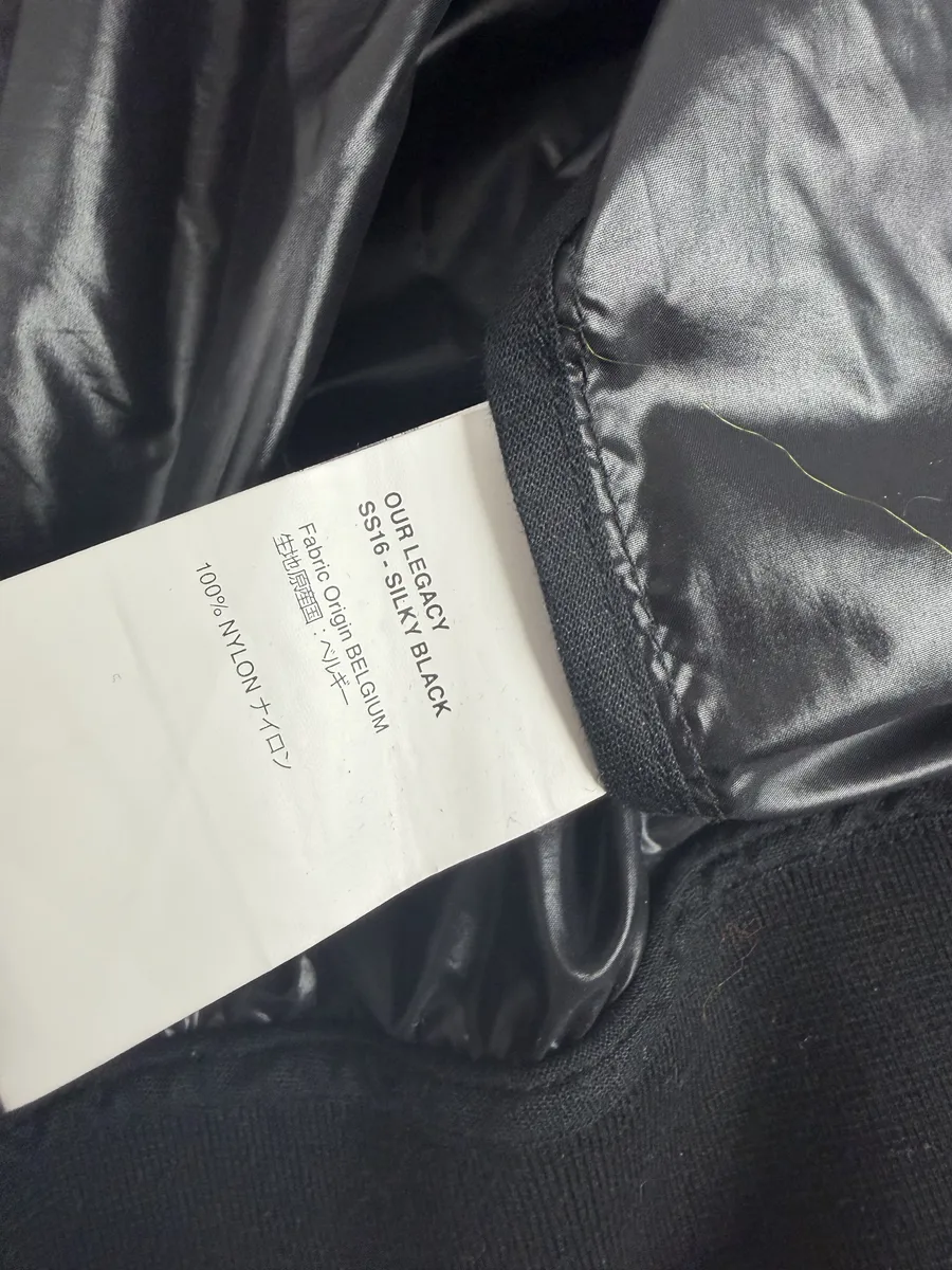 SS2016 Our Legacy Silky Black Light Nylon Jacket - Image 11