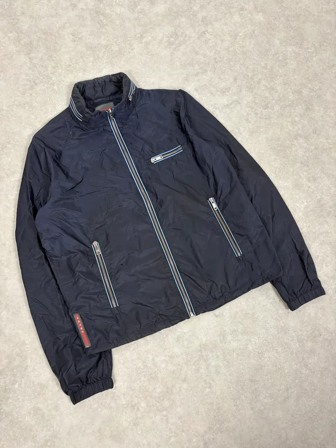 SS2016 Prada Navy Light Windbreaker Jacket - Image 4