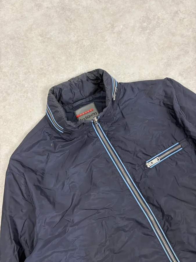 SS2016 Prada Navy Light Windbreaker Jacket - Image 5