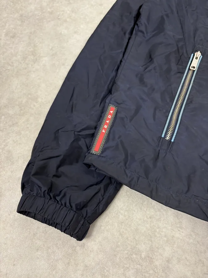 SS2016 Prada Navy Light Windbreaker Jacket - Image 6