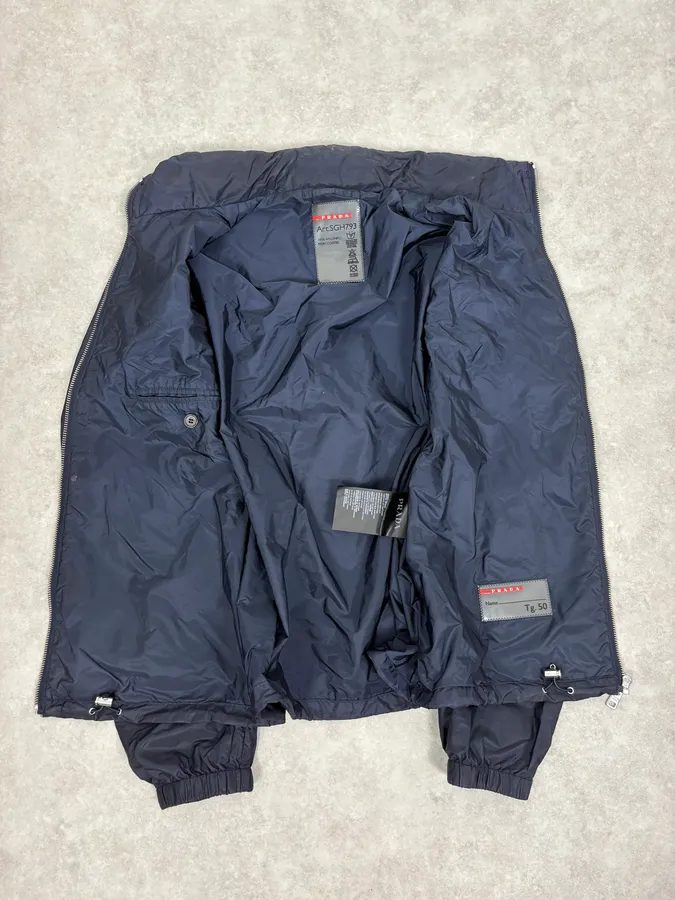 SS2016 Prada Navy Light Windbreaker Jacket - Image 8