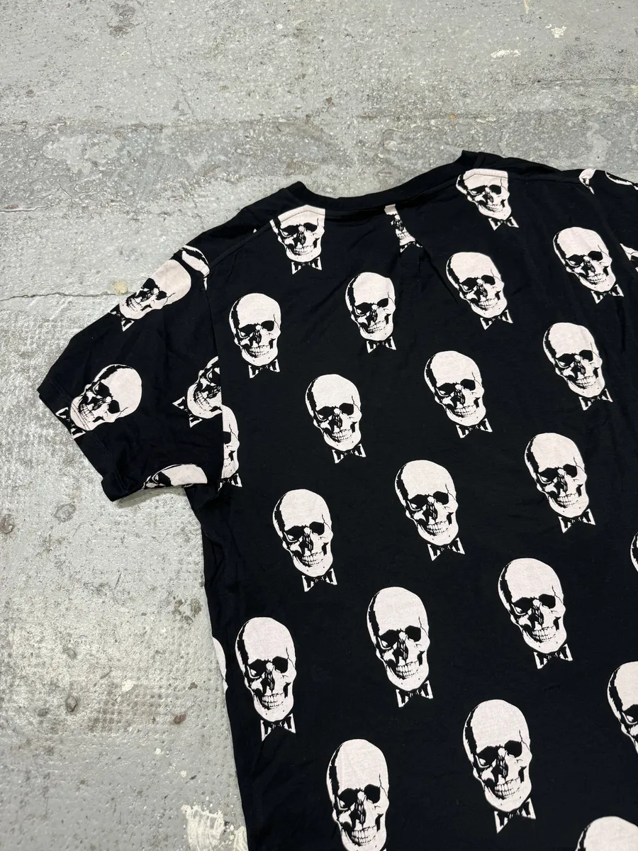 SS2016 Saint Laurent Black & White Skull T-Shirt - Image 5