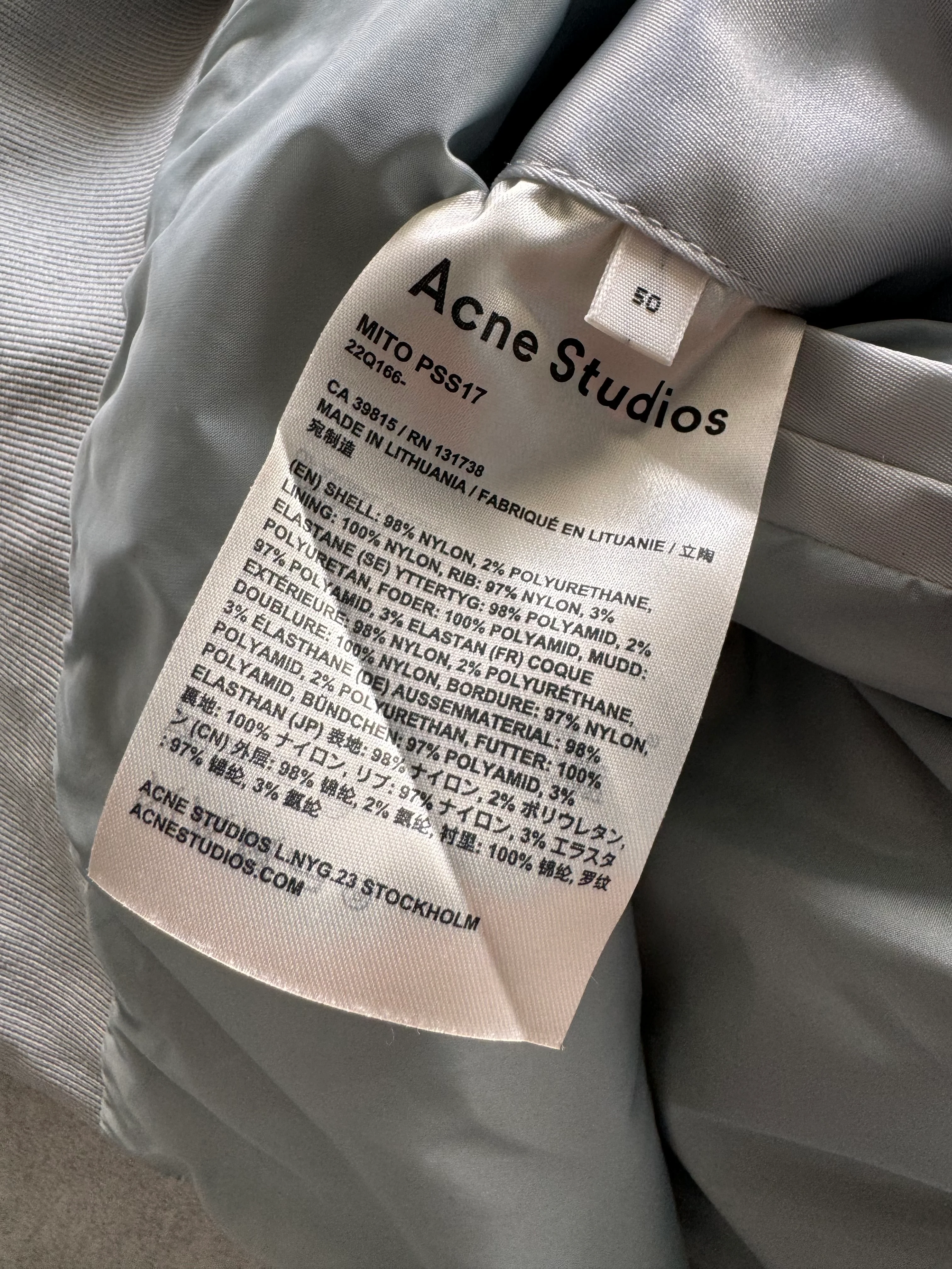 SS2017 Acne Studios Mito Twill Jacket (M/L) - Image 6