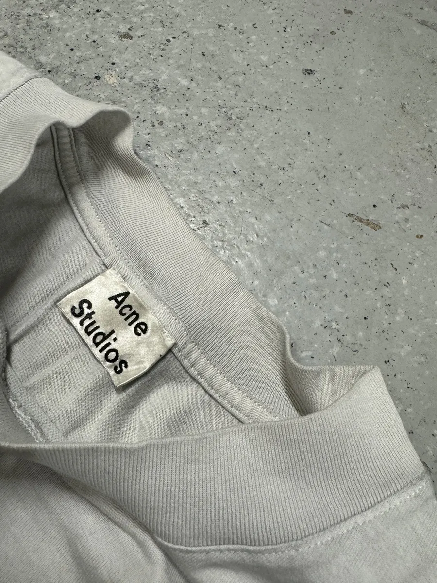 SS2017 Acne Studios White & Navy Lines Striped T-Shirt - Image 7