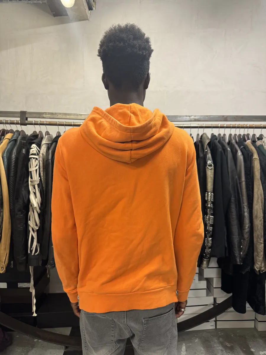 SS2017 Balmain Side Zips Orange Zip-up Hoodie - Image 5