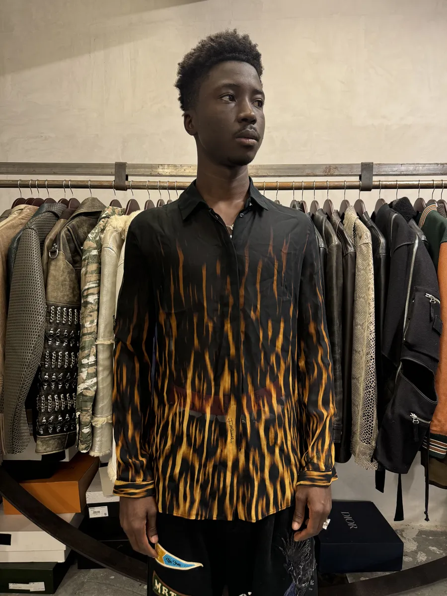 SS2017 Cavalli Fire Magma Black Shirt - Image 2