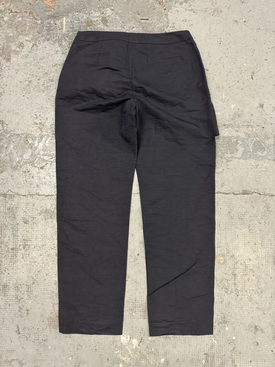 SS2017 Dries Van Noten Dark Navy Linen Skirt Trousers Pants - Image 5