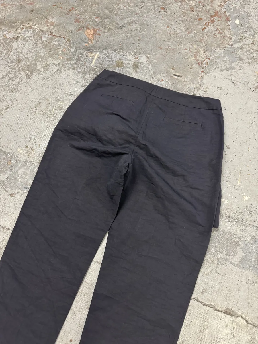 SS2017 Dries Van Noten Dark Navy Linen Skirt Trousers Pants - Image 6