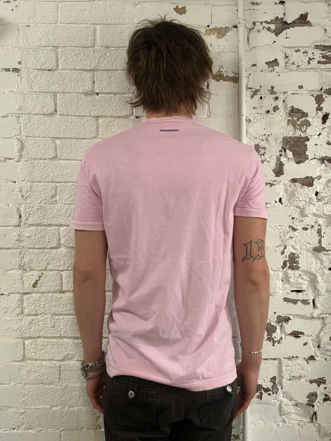 SS2017 Dsquared2 Pink Arizona Poisonous Snake Graphic T-Shirt - Image 3