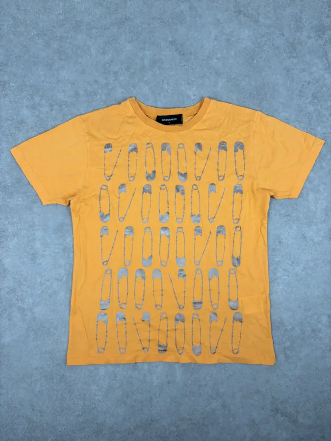 SS2017 Dsquared2 Safety Pin Orange Vitamin T-Shirt