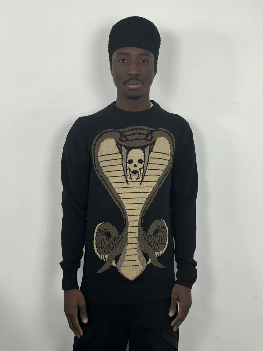 SS2017 Givenchy Black Cobra Snake Sweater by Riccardo Tisci - Image 2
