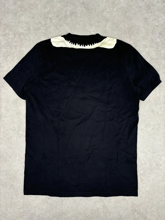 SS2017 Givenchy Black Contrast Ruffle Neck T-Shirt by Riccardo Tisci - Image 5
