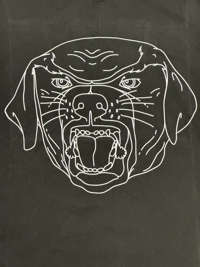 SS2017 Givenchy Black Cotton Rottweiler Graphic T-Shirt by Riccardo Tisci - Image 7