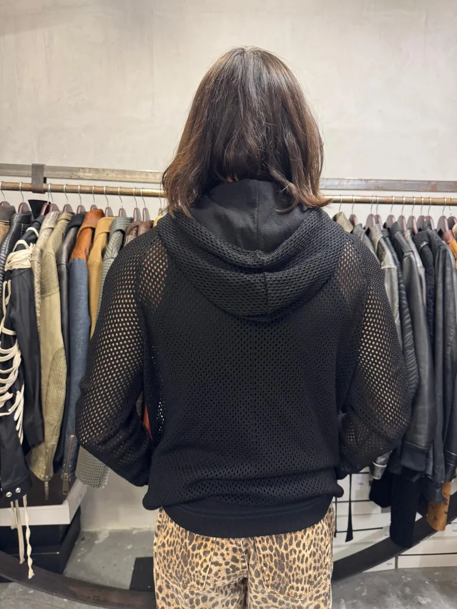 SS2017 Givenchy Black Perfored Fisher Zip-up Hoodie by Riccardo Tisci - Image 3