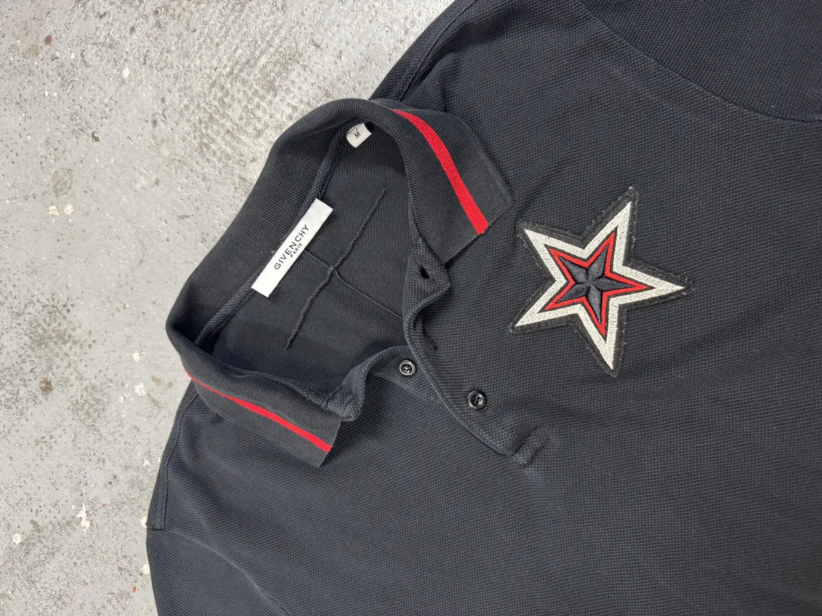 SS2017 Givenchy Black Star Polo Shirt by Riccardo Tisci - Image 5