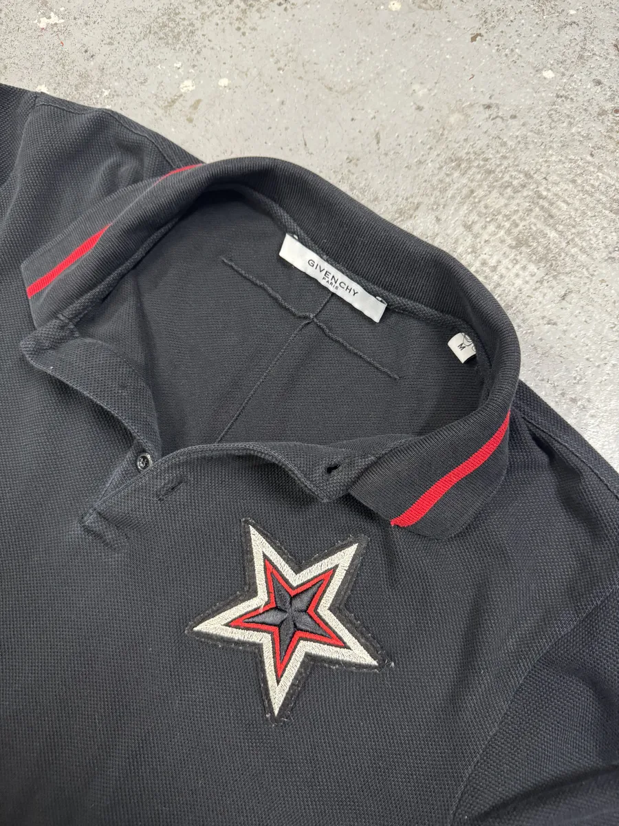 SS2017 Givenchy Black Star Polo Shirt by Riccardo Tisci - Image 6
