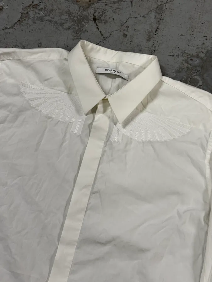 SS2017 Givenchy Embroided Wings White Shirt by Riccardo Tisci - Image 5