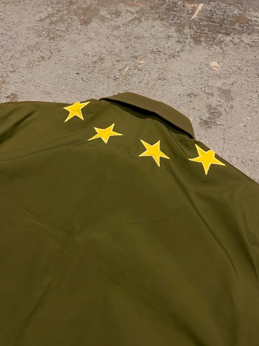 SS2017 Givenchy Embroidered Yellow Stars Khaki Shirt by Riccardo Tisci - Image 7