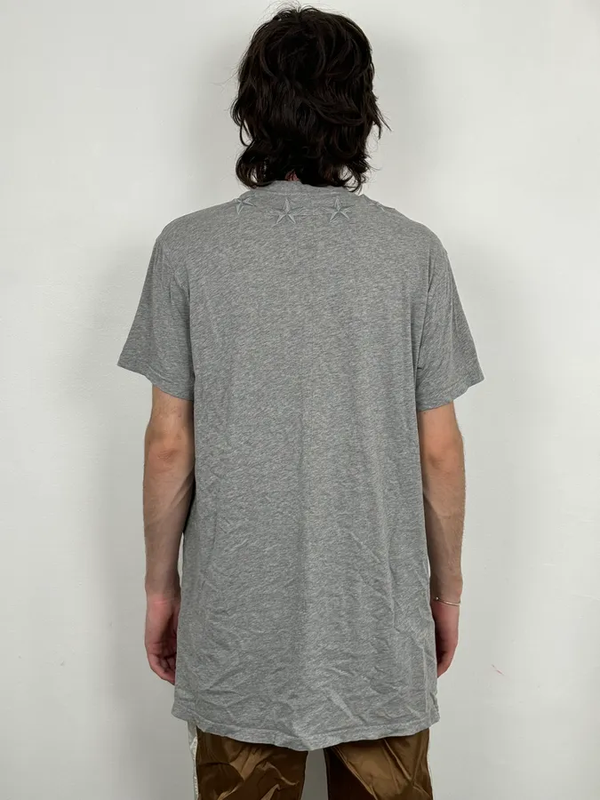 SS2017 Givenchy Grey Embroidered Star T-Shirt - Image 3