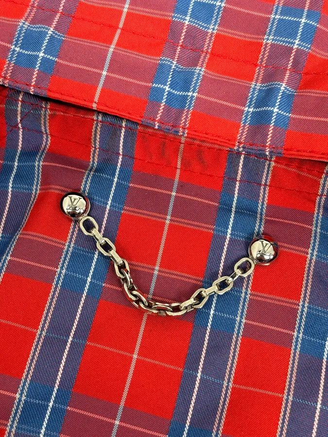 SS2017 Louis Vuitton Red Tartan Hooded Windbreaker Jacket by Kim Jones - Image 12