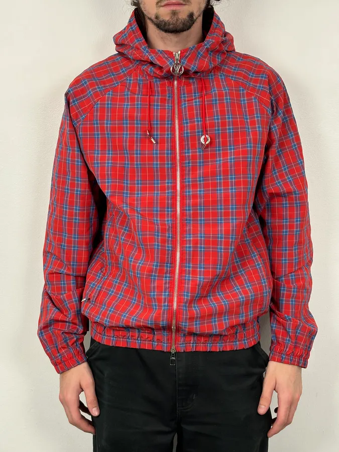 SS2017 Louis Vuitton Red Tartan Hooded Windbreaker Jacket by Kim Jones - Image 2