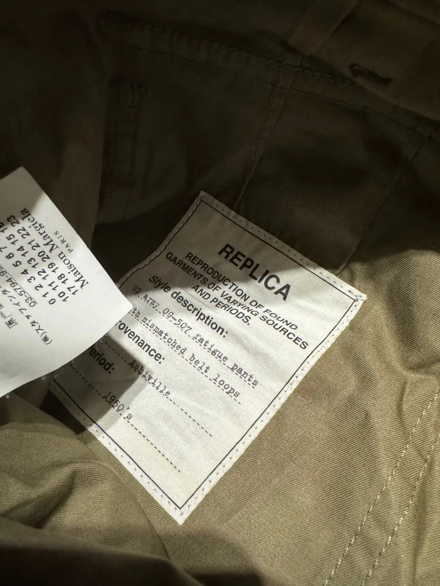 SS2017 Maison Margiela Olive Cozy Green Relaxed Pants - Image 10