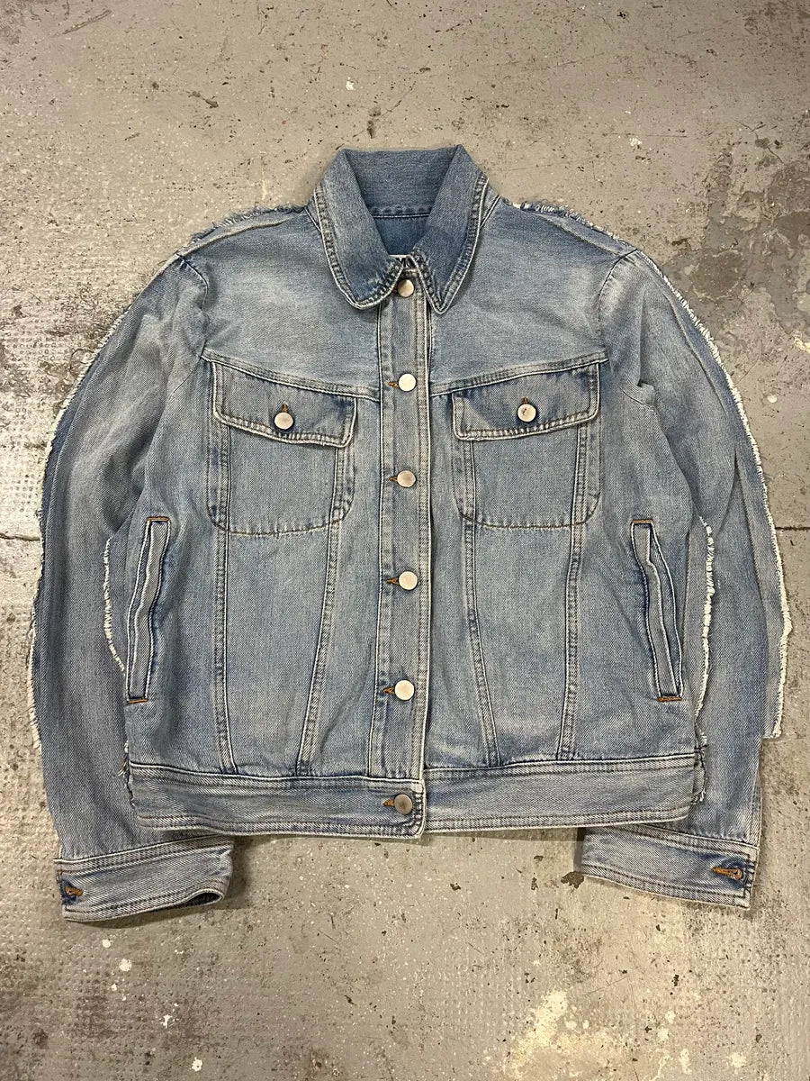 SS2017 Maison Margiela Two Tone Blue Denim Jacket