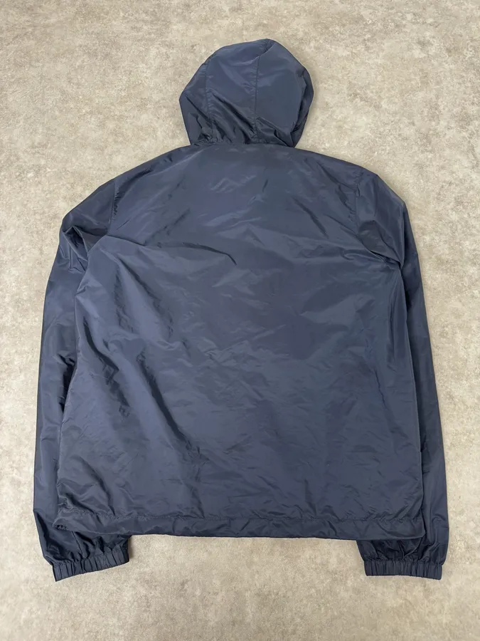 SS2017 Prada Navy Logo Shoulder Patch Windbreaker Jacket - Image 5