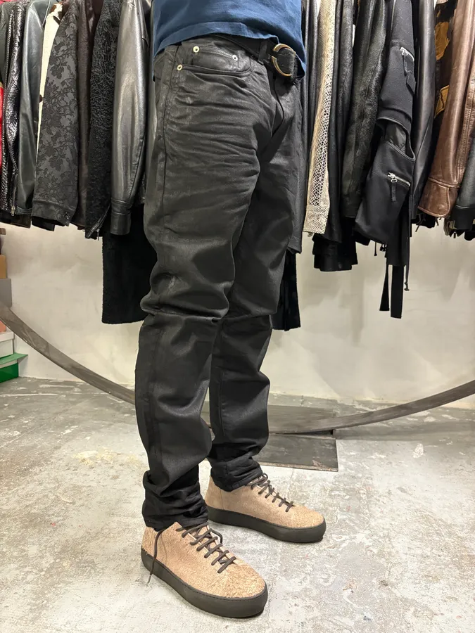 SS2017 Saint Laurent Black Dark Obscure Slim Jeans - Image 3