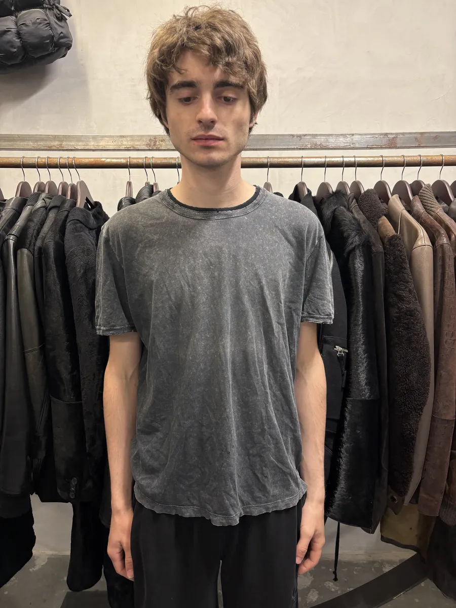 SS2017 Saint Laurent Grey Distressed Tee-Shirt (S) - Image 2