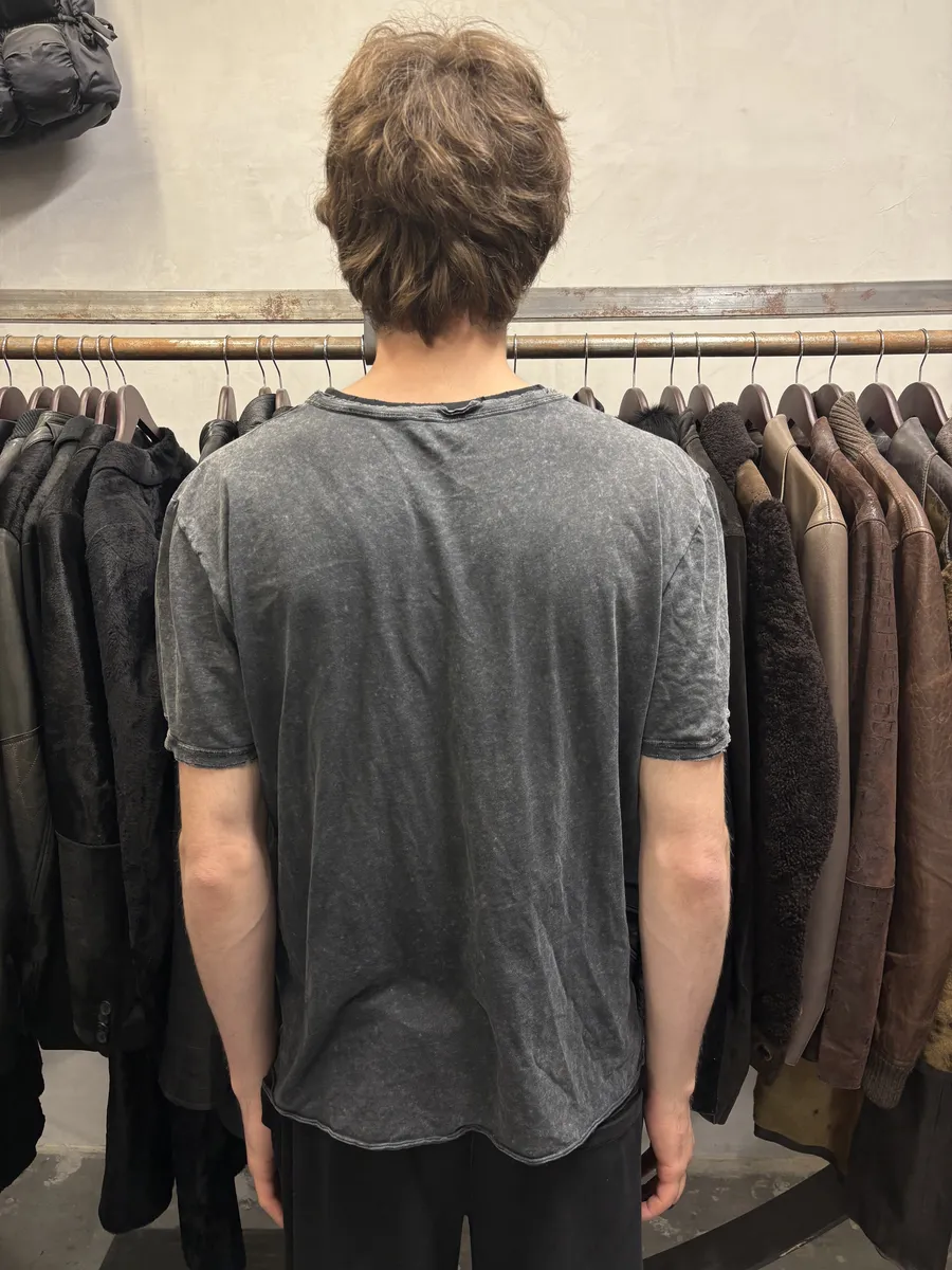 SS2017 Saint Laurent Grey Distressed Tee-Shirt (S) - Image 3