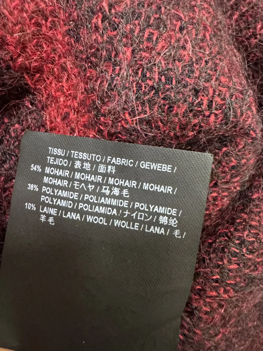 SS2017 Saint Laurent Red Flame Mohair Knitwear Sweater - Image 8