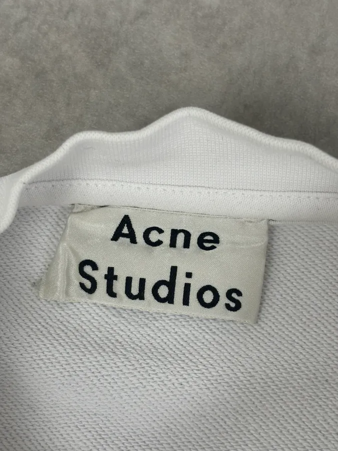 SS2018 Acne Studios White Cozy Crewneck Sweater - Image 8
