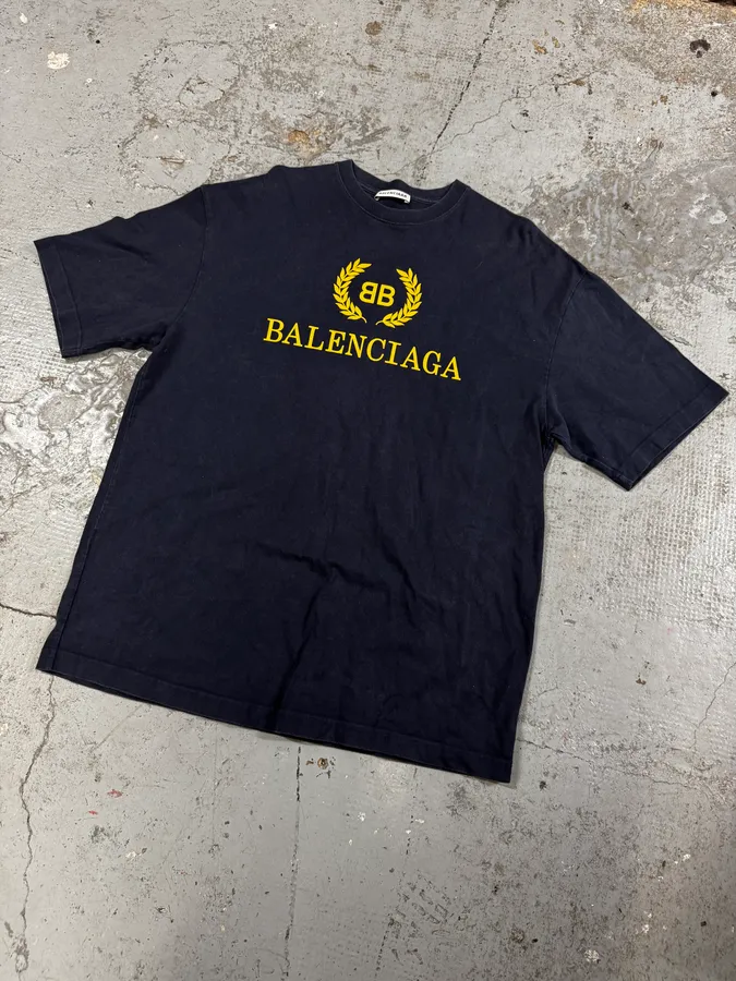 SS2018 Balenciaga Navy BB Extra T-Shirt - Image 3