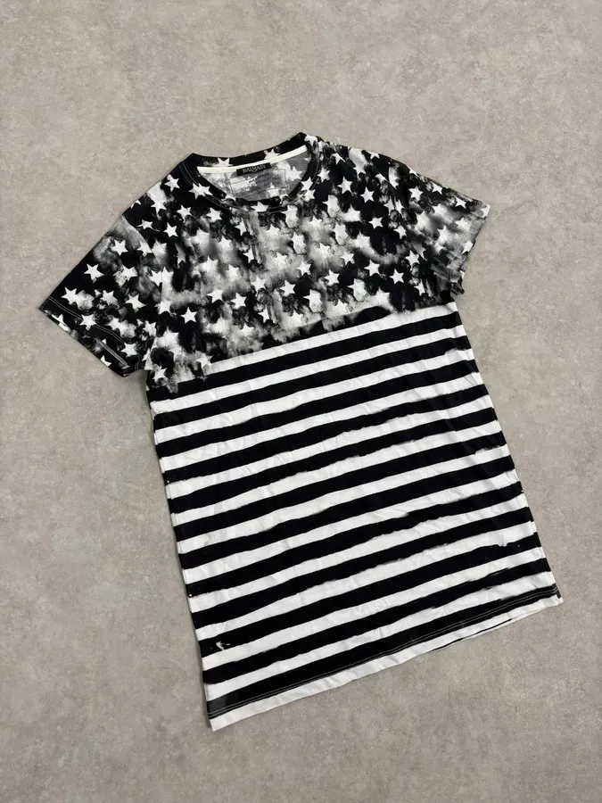 SS2018 Balmain Black White Star T-Shirt - Image 4