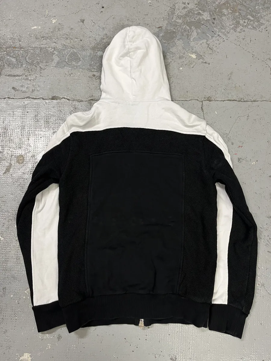 SS2018 Balmain Black & White Zip-up Hoodie - Image 5